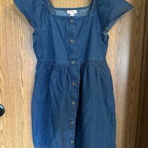 Girls' Blue Denim Dress